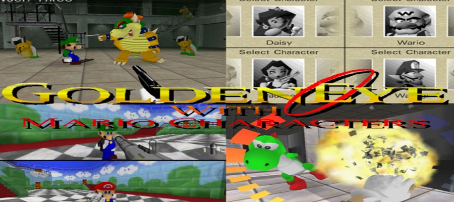 GoldenEye sur Nintendo 64 avec le mod Mario