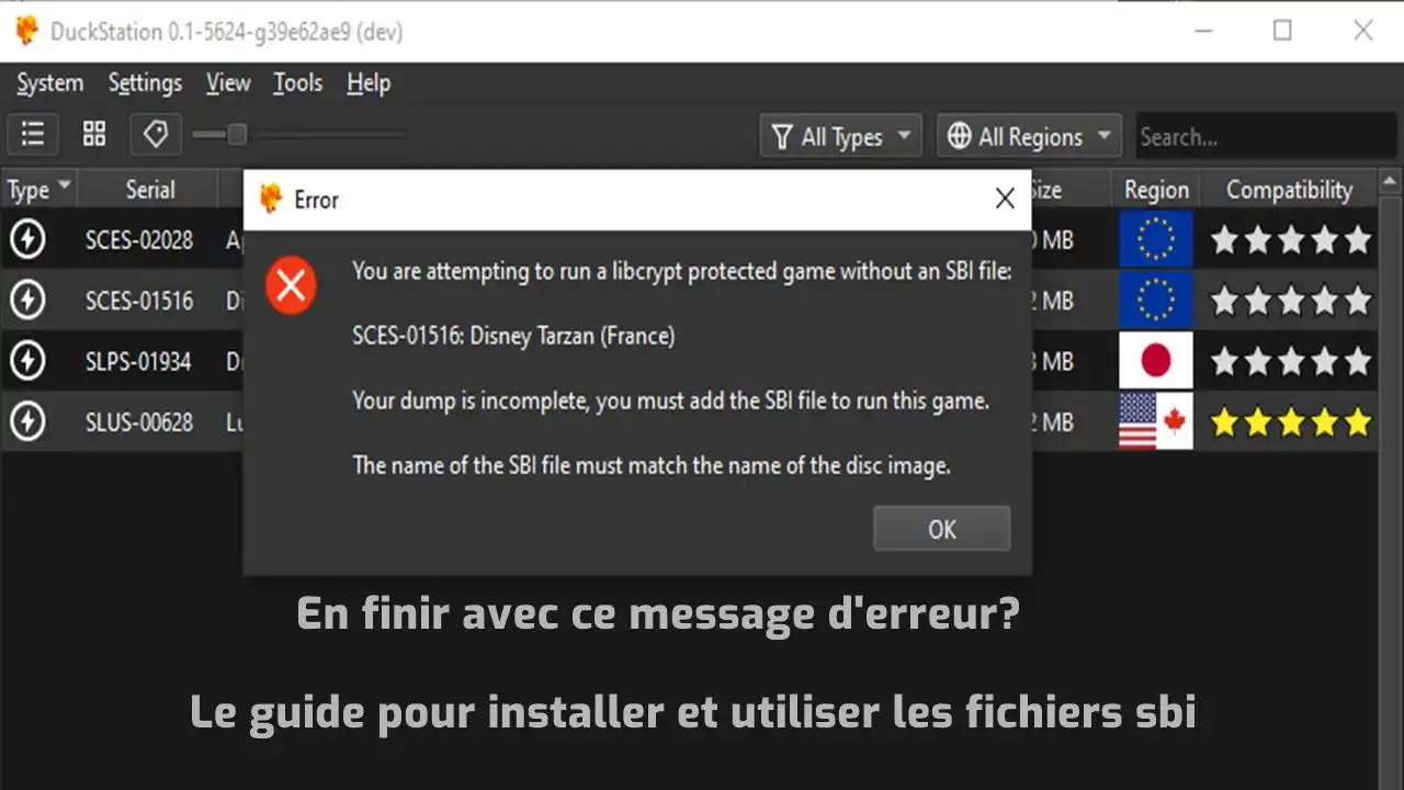 Télécharger et installer les fichiers sbi pour les isos psx protégés