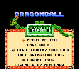 ROM FR Dragon Ball Le Secret du Dragon (France) (NES) download